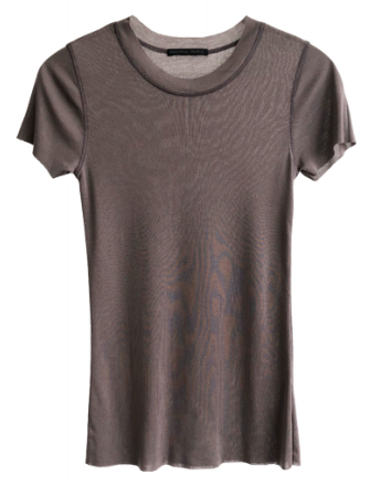 Tencel Rib 1 x 1 Crew Neck T-Shirt