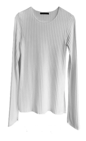 Long Sleeve Rib Knit Top