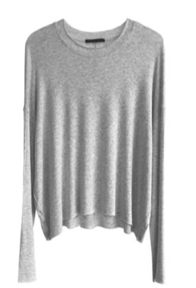 Heathered Long Sleeve Circle Top